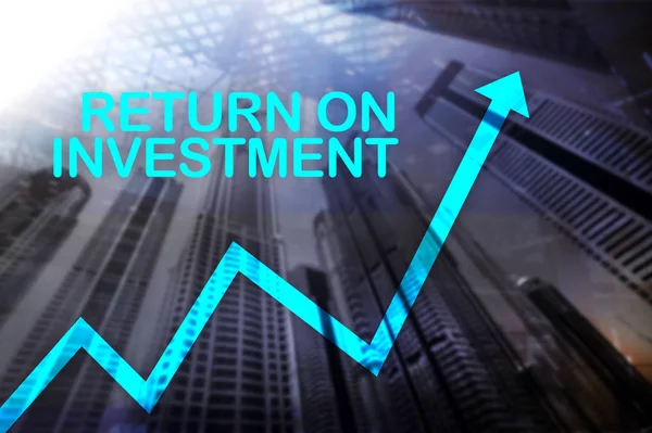 Roi Retour Sur Investissement Concept Trading Boursier Croissance Financière Sur — Photo