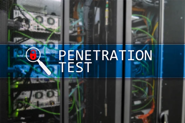 Teste Penetração Cibersegurança Proteção Dados Prevenção Ataques Hackers Sala Servidores — Fotografia de Stock