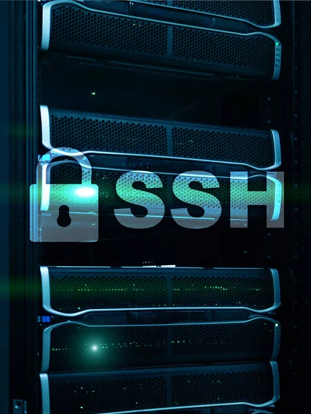 Ssh Protokol Secure Shell Dan Software Konsep Perlindungan Data Internet — Stok Foto