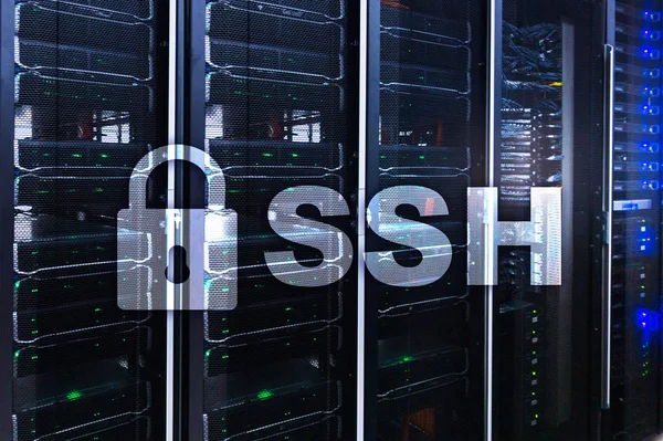 Ssh Protokół Secure Shell Oprogramowania Koncepcji Ochrony Internet Telekomunikacja Danych — Zdjęcie stockowe