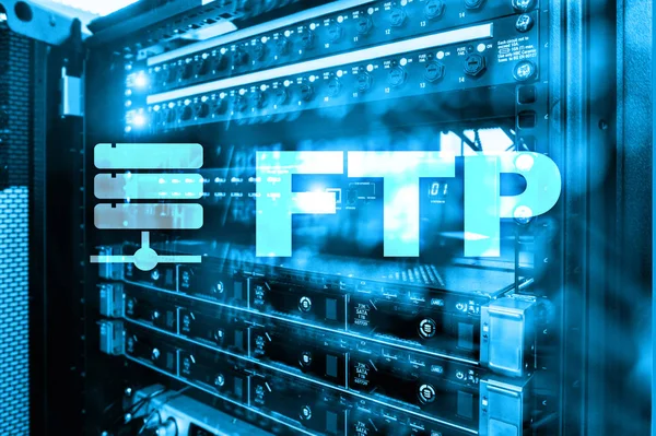Ftp File Transfer Protocol Internet Och Kommunikation Teknik Koncept — Stockfoto