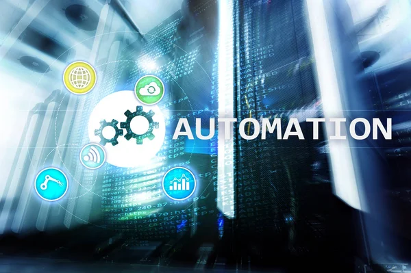 Automatización Del Negocio Tecnología Procesos Innovación Fabricación Concepto Internet Tecnología — Foto de Stock