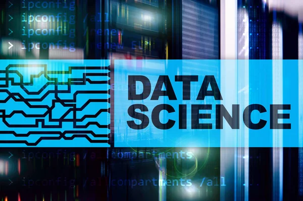 Data Science Business Internet Och Teknik Koncept Server Rum Bakgrund — Stockfoto
