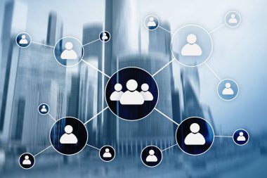 HR - insan kaynakları yönetimi kavramı bulanık iş merkezi zemin üzerine.