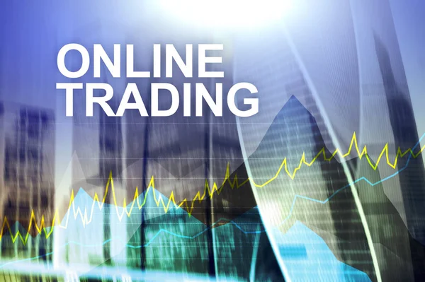 Trading Ligne Forex Concept Investissement Marché Financier — Photo