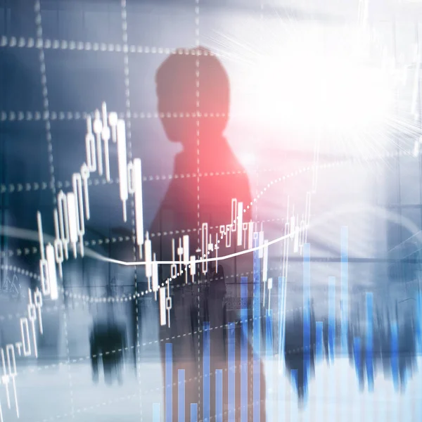 Forex Handel Finansmarknad Investeringskoncept Business Center Bakgrund — Stockfoto