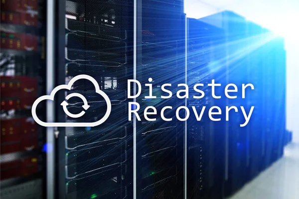 Disaster Recovery Data Loss Prevention Server Room Background — Stock Photo, Image