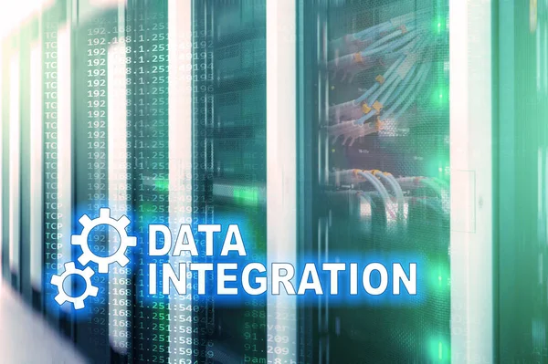 Data Integration Information Teknik Koncept Server Rum Bakgrund — Stockfoto