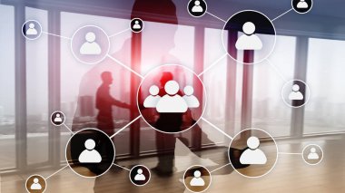 HR - insan kaynakları yönetimi kavramı bulanık iş merkezi zemin üzerine.