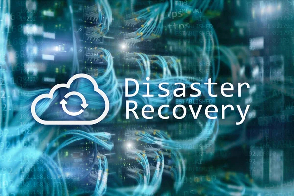 Disaster Recovery Data Loss Prevention Server Room Background — Stock Photo, Image