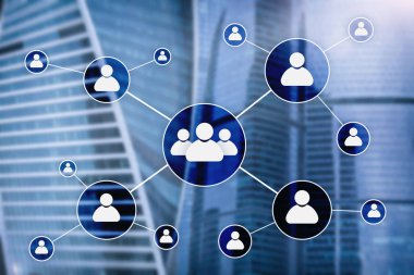 HR - insan kaynakları yönetimi kavramı bulanık iş merkezi zemin üzerine.