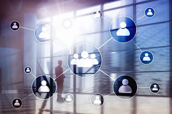 HR - insan kaynakları yönetimi kavramı bulanık iş merkezi zemin üzerine.