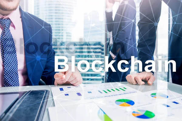 Blockchain Teknik Koncept Servern Bakgrund Datakryptering — Stockfoto