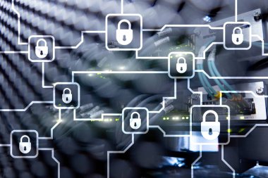 Blochain bilgi şifreleme. Siber güvenlik, kripto para birimi.