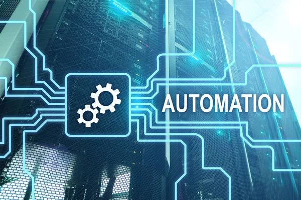 Automatisering Van Bedrijfstechnologie Voor Proces Innovatie Industrie Concept Van Het — Stockfoto