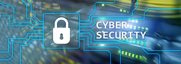 Кібер Безпеки Конфіденційність Інформації Концепції Захисту Даних Сервер Зал Фоні — стокове фото