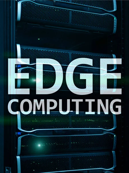 Edge Computing Internet Och Modern Teknik Koncept Moderna Server Rum — Stockfoto