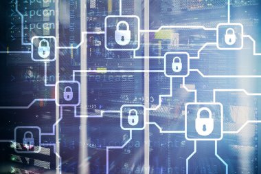 Blochain bilgi şifreleme. Siber güvenlik, kripto para birimi.