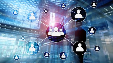 HR - insan kaynakları yönetimi kavramı bulanık iş merkezi zemin üzerine.