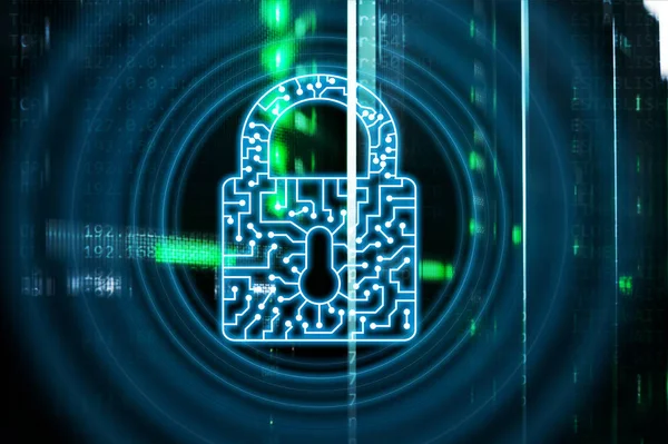 Icono Seguridad Cibernética Información Privacidad Protección Datos Concepto Internet Tecnología —  Fotos de Stock