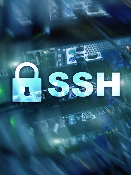 Ssh Protokol Secure Shell Dan Software Konsep Perlindungan Data Internet — Stok Foto