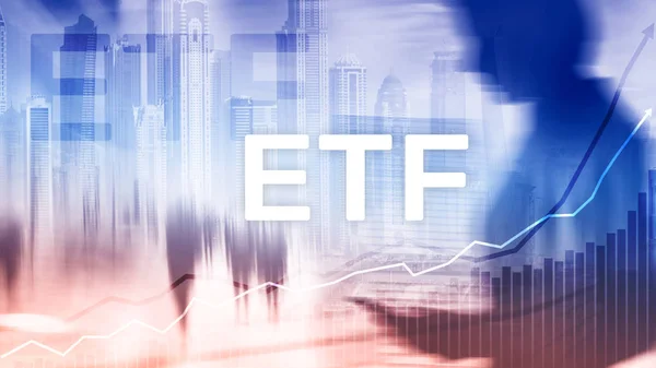 Etf の上場ファンド金融との取引ツール ビジネスと投資の概念 — ストック写真