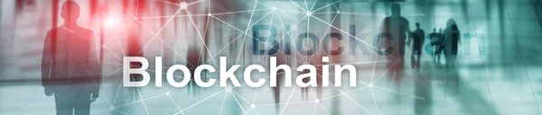 Blockchain Revolutionen Innovation Teknik Moderna Företag Webbplats Header Banner — Stockfoto