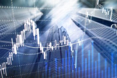 Eski ticaret, finans piyasası, iş merkezi geçmişi üzerine yatırım kavramı.