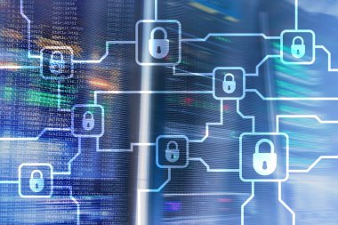 Blochain bilgi şifreleme. Siber güvenlik, kripto para birimi.