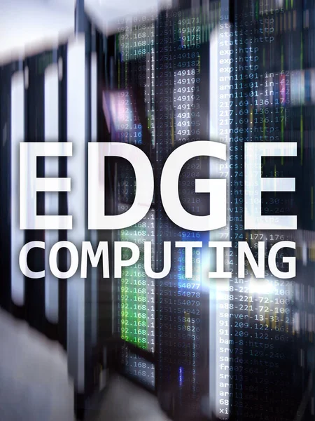 Edge Computing Internet Och Modern Teknik Koncept Moderna Server Rum — Stockfoto