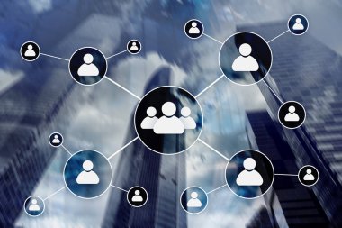 HR - insan kaynakları yönetimi kavramı bulanık iş merkezi zemin üzerine.