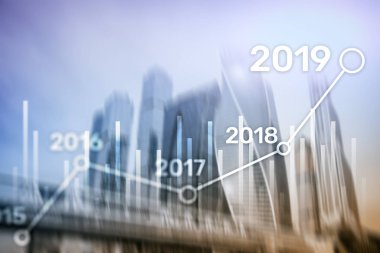 2019 için finansal büyüme planı. İş ve yatırım kavramı.