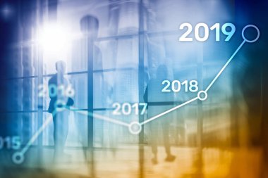 2019 için finansal büyüme planı. İş ve yatırım kavramı.