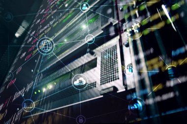 Teknoloji altyapı bulut bilgi işlem ve iletişim. Internet kavramı.