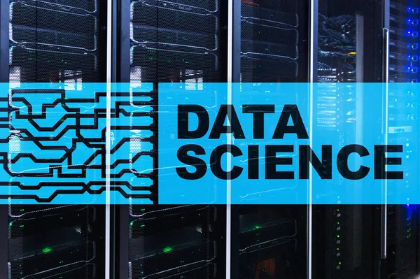 Data Science Business Internet Och Teknik Koncept Server Rum Bakgrund — Stockfoto