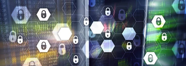 Veiligheid Van Cyberruimte Gegevensbescherming Informatieprivacy Concept Van Het Internet Technologie — Stockfoto