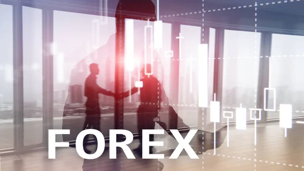 Forex Trading Grafico Delle Candele Finanziarie Grafici Sfondo Sfocato Del — Foto Stock