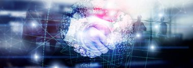 3D Dünya hologram, küre, Www, küresel iş ve telekomünikasyon