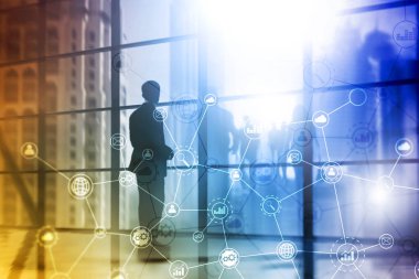 Çift Pozlama iş organizasyon yapısı üzerinde arka plan bulanık