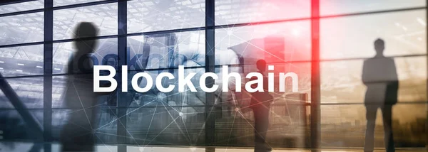 Blockchain 技术理念在服务器后台进行 数据加密 — 图库照片