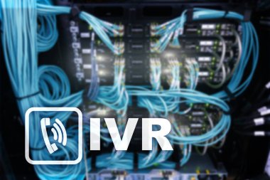IVR etkileşimli sesli yanıt iletişim kavramı. sunucu veri merkezi