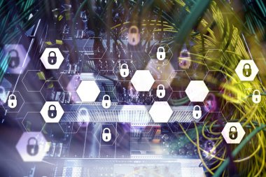 Siber güvenlik, veri koruma, bilgi gizliliği. Internet ve teknoloji kavramı