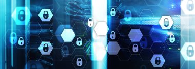 Siber güvenlik, veri koruma, bilgi gizliliği. Internet ve teknoloji kavramı