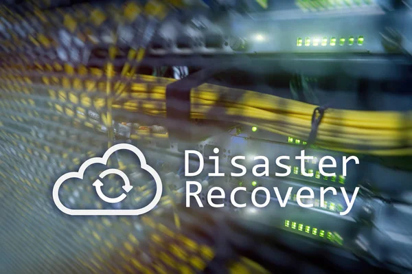 Disaster Recovery Data Loss Prevention Server Room Background — Stock Photo, Image