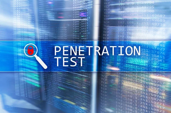 Teste Penetração Cibersegurança Proteção Dados Prevenção Ataques Hackers Sala Servidor — Fotografia de Stock