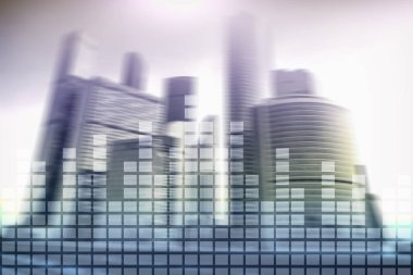 Mali grafik üzerinde bulanık gökdelen office arka plan