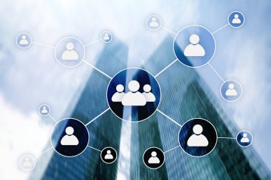 HR - insan kaynakları yönetimi kavramı bulanık iş merkezi zemin üzerine.