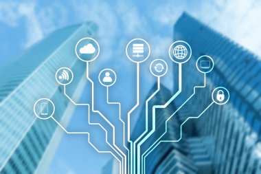 Bulanık iş merkezi zemin üzerine telekomünikasyon ve çok kavramı