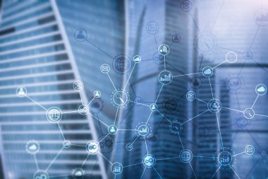 Çift Pozlama iş organizasyon yapısı üzerinde arka plan bulanık.