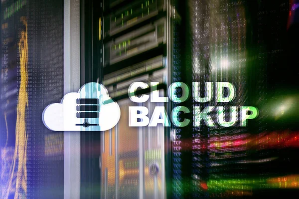 Cloud Back Server Gegevensverlies Voorkomen Cyberbeveiliging — Stockfoto